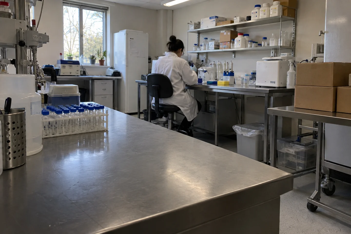 Research laboratory scene